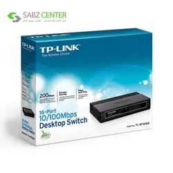 سوییچ 16 پورت مگابیتی و دسکتاپ تی پی-لینک مدل TL-SF1016D TP-LINK TL-SF1016D 16-Port 10/100Mbps Desktop Switch