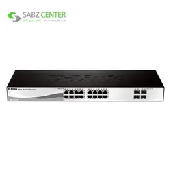 سوییچ 20 پورت و گیگابیتی دی-لینک مدل DGS-1210-20 D-Link DGS-1210-20 20-Port Gigabit WebSmart Switch with 16 UTP and 4 SFP Ports