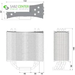 سیستم خنک کننده بادی ترمالرایت مدل TRUE Spirit 120M BW Rev.AThermalright TRUE Spirit 120M BW Rev.A Air Cooling System