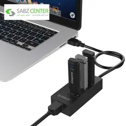 هاب 3 پورت USB 3.0 اوریکو مدل HR01-U3 همراه با پورت RJ45 Orico HR01-U3 3-Port USB 3.0 Hub with RJ45 Port