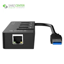 هاب 3 پورت USB 3.0 اوریکو مدل HR01-U3 همراه با پورت RJ45 Orico HR01-U3 3-Port USB 3.0 Hub with RJ45 Port