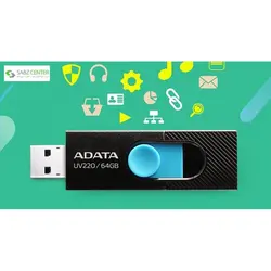 فلش مموری ای دیتا مدل UV220 ظرفیت 64 گیگابایت ADATA UV220 Flash Memory - 64GB
