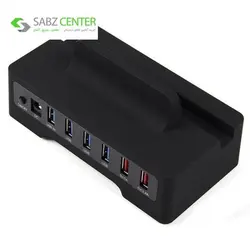هاب USB3.0 شش پورت به همراه داک اوریکو مدل HSC3-TS Orico HSC3-TS 6 Port USB 3.0 Hub with Dock