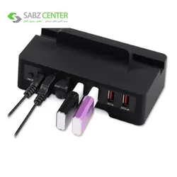 هاب USB3.0 شش پورت به همراه داک اوریکو مدل HSC3-TS Orico HSC3-TS 6 Port USB 3.0 Hub with Dock