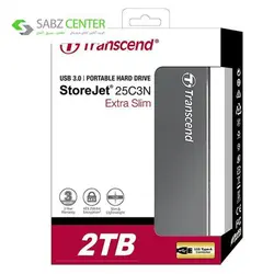 هارددیسک اکسترنال ترنسند مدل StoreJet 25C3N ظرفیت 2 ترابایتTranscend StoreJet 25C3N External Hard Drive - 2TB