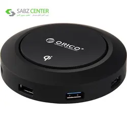 هاب USB-3.0 پنج پورت اوریکو  HCP-5USOrico HCP-5US 5-Port USB 3.0 Hub With Wireless Charger