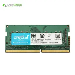 رم لپ تاپ DDR4 تک کاناله 2400مگاهرتز CL11 کروشیال SODIMM 4GBCrucial SO_DIMM DDR4 2400MHz CL11 Single Channel Laptop RAM - 4GB