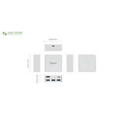 هاب پنج پورت USB-C اوریکو مدل CDHU3 Orico CDHU3 USB-C 5 Ports Hub