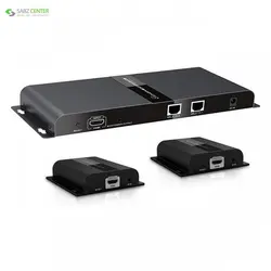 توسعه دهنده تکرارکننده 1به2 HDMI لنکنگLKV312-HDbitTLKV312-HDbitT 1X2 HDMI Extender Splitter