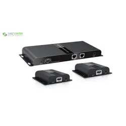 توسعه دهنده تکرارکننده 1به2 HDMI لنکنگLKV312-HDbitTLKV312-HDbitT 1X2 HDMI Extender Splitter