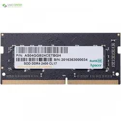 رم لپ تاپ DDR4 تک کاناله 2400 مگاهرتز اپیسر 8GBApacer DDR4 2400MHz Single Channel Laptop RAM 8GB