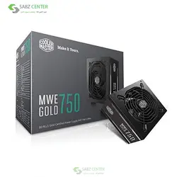 منبع تغذیه کامپیوتر پاور کولرمستر مدل ام دبلیو ای گلد با توان ۷۵۰ واتCooler Master MWE Gold 750W Power Supply