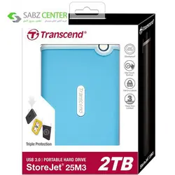 هارددیسک اکسترنال ترنسند مدل StoreJet 25M3 ظرفیت 2 ترابایتTranscend StoreJet 25M3 External Hard Drive - 2TB