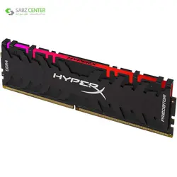 رم دسکتاپ DDR4 کینگستون HyperX Predator RGB 8GBKingston HyperX Predator RGB DDR4 3200MHz CL16 Single Channel RAM - 8GB
