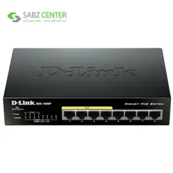 سوییچ 8پورت گیگابیتی غیرمدیریتی دی-لینکDGS-1008PD-Link DGS-1008P 8-Port Gigabit PoE Unmanaged Switch