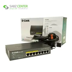 سوییچ 8پورت گیگابیتی غیرمدیریتی دی-لینکDGS-1008PD-Link DGS-1008P 8-Port Gigabit PoE Unmanaged Switch