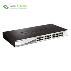 سوییچ 28 پورت مگابیتی و اسمارت دی-لینک مدل DES-1210-28P D-Link DES-1210-28P 28-Port 10/100Mbps Web Smart Switch With 4 Gigabit Ports