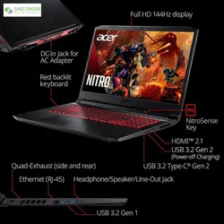 لپ تاپ ایسر nitro5 an517-54-77KGAcer nitro5 an517-54-77KG 17.3 inch laptop