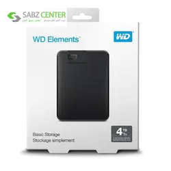 هارد اکسترنال وسترن دیجیتال Elements 4TBWestern Digital Elements External Hard Drive - 4TB
