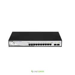 دی لینک سوییچ 10 پورتی گیگابیت DGS-1210-10P D-Link 8-port Gigabit PoE Smart Switch + 2 Combo T/SFP DGS-1210-10P