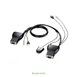 سوییچ 2 پورت USB KVM دی-لینک مدل KVM-222 با جک 3.5 میلی‌متری صدا D-Link KVM-222 2-Port USB KVM Switch with Audio Support