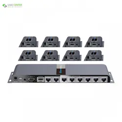 توسعه دهنده تکرارکننده 1به8 HDMI لنکنگLKV718PROLenkeng LKV718PRO 1 to 8 HDMI Extender And Splitter