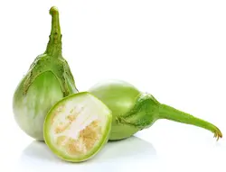 بذر بادمجان سبز دلمه راه راه هیبرید هندی بسته 10 عددی