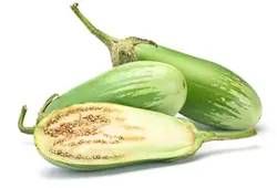 بذر بادمجان سبز دلمه راه راه هیبرید هندی بسته 10 عددی