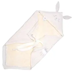 پتو بافتنی کلاهدار نوزاد طرح خرگوش دولانو Dolano - فروشگاه سیسمونی نوزاد رامینا