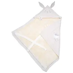 پتو بافتنی کلاهدار نوزاد طرح خرگوش دولانو Dolano - فروشگاه سیسمونی نوزاد رامینا