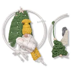 آویز مکرومه طرح کاج - فروشگاه سیسمونی نوزاد رامینا