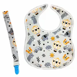 ست پیشبند و بند پستانک نوزاد دولانو Dolano - فروشگاه سیسمونی نوزاد رامینا