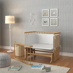 تخت گهواره ای نوزاد کرم فندلی Fendely - فروشگاه سیسمونی نوزاد رامینا