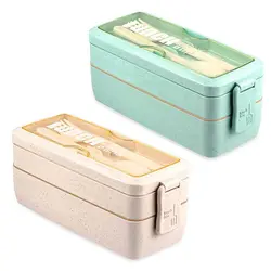 ظرف غذای گیاهی 2 طبقه با قاشق و چنگال 750 میل Lunch Box - فروشگاه سیسمونی نوزاد رامینا