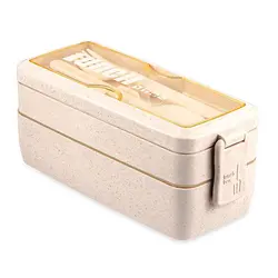 ظرف غذای گیاهی 2 طبقه با قاشق و چنگال 750 میل Lunch Box - فروشگاه سیسمونی نوزاد رامینا
