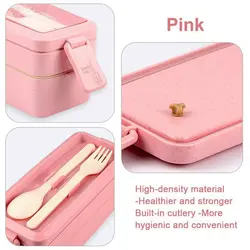 ظرف غذای گیاهی 2 طبقه با قاشق و چنگال 750 میل Lunch Box - فروشگاه سیسمونی نوزاد رامینا