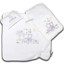 رختخواب سه تکه طرح خرس های دوقلو بیبی لایک Baby Like - فروشگاه سیسمونی نوزاد رامینا