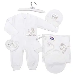 ست لباس بیمارستانی نوزادی دخترانه 7 تکه طرح کیتی چیکو Chicco - فروشگاه سیسمونی نوزاد رامینا