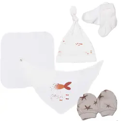 ست لباس بیمارستانی 10 تکه نوزاد طرح ستاره دریایی بایو ارگانیک bio organic - فروشگاه سیسمونی نوزاد رامینا