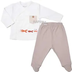 ست لباس بیمارستانی 10 تکه نوزاد طرح ستاره دریایی بایو ارگانیک bio organic - فروشگاه سیسمونی نوزاد رامینا