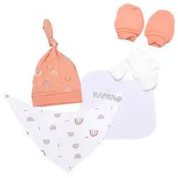 ست لباس بیمارستانی 10 تکه نوزاد طرح رنگین کمان بایو ارگانیک bio organic - فروشگاه سیسمونی نوزاد رامینا