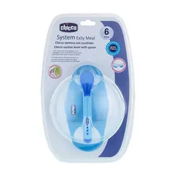کاسه چسبان درب دار با قاشق چیکو Chicco - فروشگاه سیسمونی نوزاد رامینا