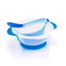 کاسه چسبان درب دار با قاشق چیکو Chicco - فروشگاه سیسمونی نوزاد رامینا