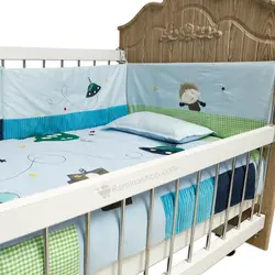 سرویس خواب روتختی پسرانه طرح فضایی کد 505 بیبی فورلایف Baby4life - فروشگاه سیسمونی نوزاد رامینا