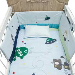 سرویس خواب روتختی پسرانه طرح فضایی کد 505 بیبی فورلایف Baby4life - فروشگاه سیسمونی نوزاد رامینا