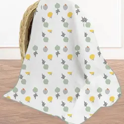 پتو دو رو نوزاد طرح گلابی بیو ارگانیک bio organic - فروشگاه سیسمونی نوزاد رامینا