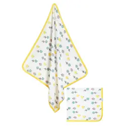 پتو دو رو نوزاد طرح گلابی بیو ارگانیک bio organic - فروشگاه سیسمونی نوزاد رامینا