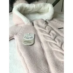 سرهمی بافتنی داخل خز دار نوزادی کرم بیبی میو baby mio - فروشگاه سیسمونی نوزاد رامینا