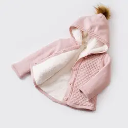 سویشرت بافتنی دخترانه خزدار صورتی بی بیبی Bi Baby - فروشگاه سیسمونی نوزاد رامینا