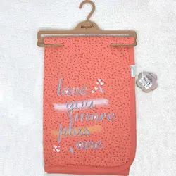 پتو نخی دو رو سیسمونی طرح love بیو ارگانیک biorganic - فروشگاه سیسمونی نوزاد رامینا